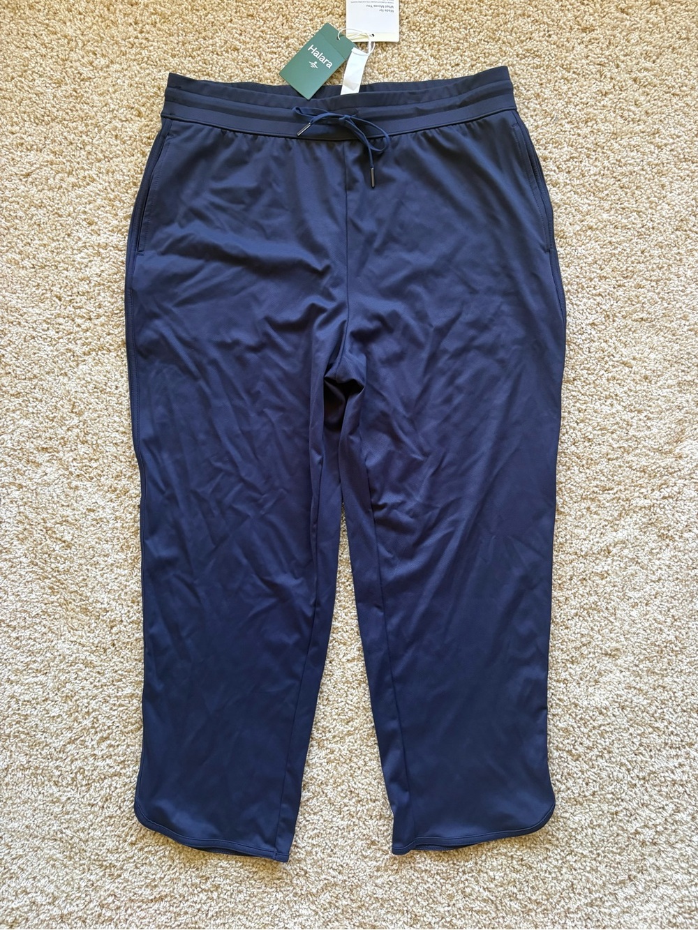 Halara Navy Cropped‎ Commuter Travel Pants XL Regular NWT